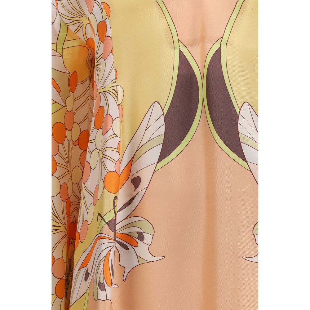 La Double J Multicolor Silk Casual Dress