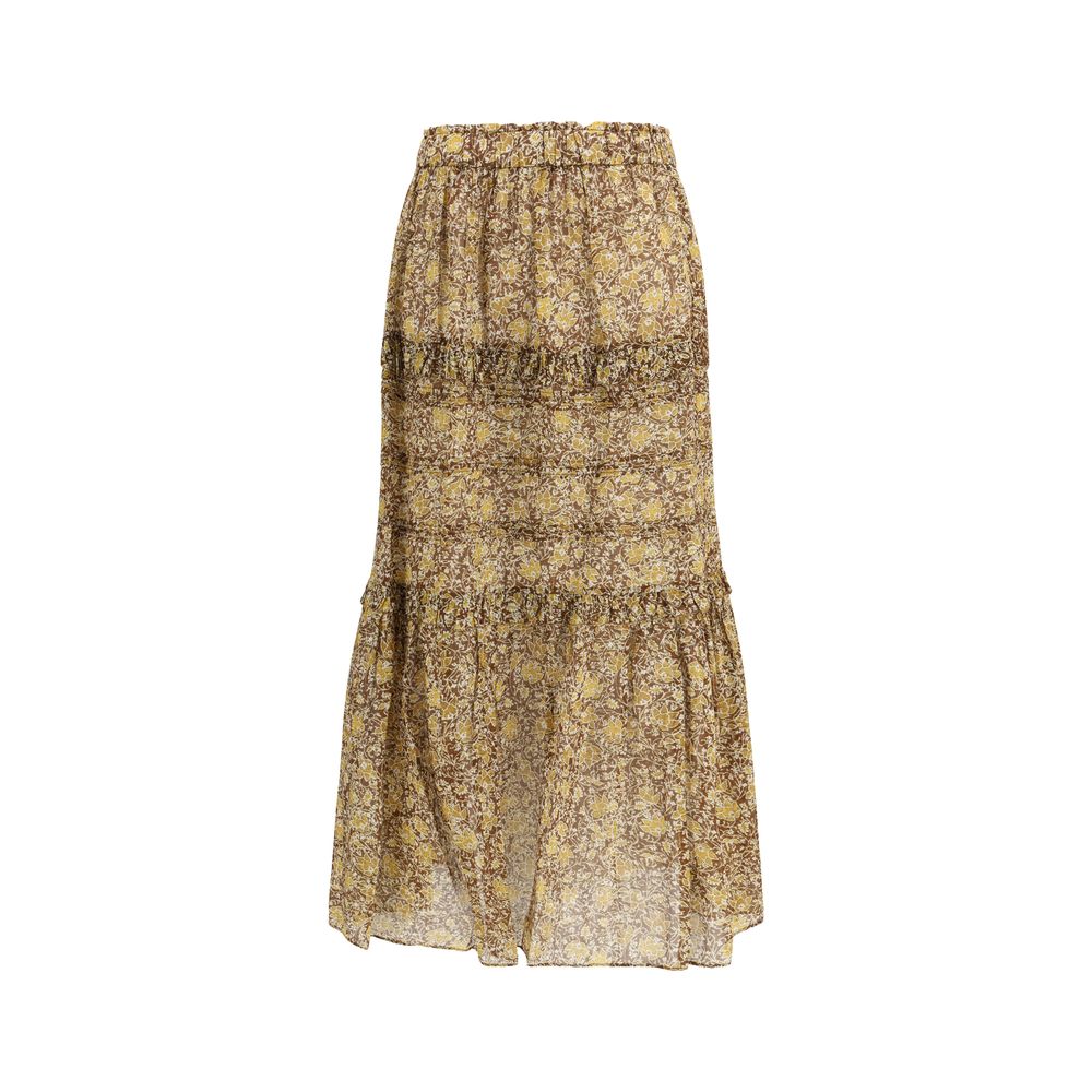 Isabel Marant Étoile Bicolor Cotton Long Skirt