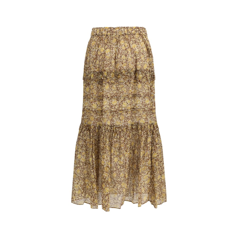 Isabel Marant Étoile Bicolor Cotton Long Skirt