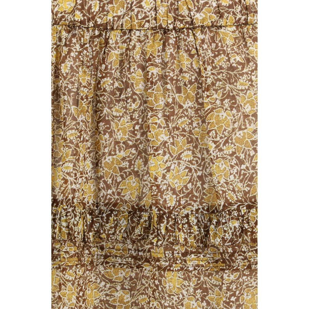 Isabel Marant Étoile Bicolor Cotton Long Skirt