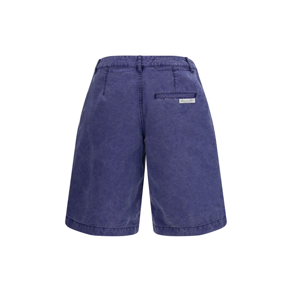 Jacquemus Blue Cotton Bermuda Shorts