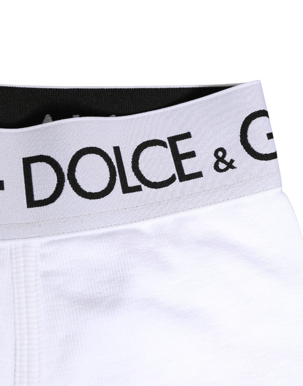 Dolce & Gabbana White Logo Waistband Regular Boxer Underwear