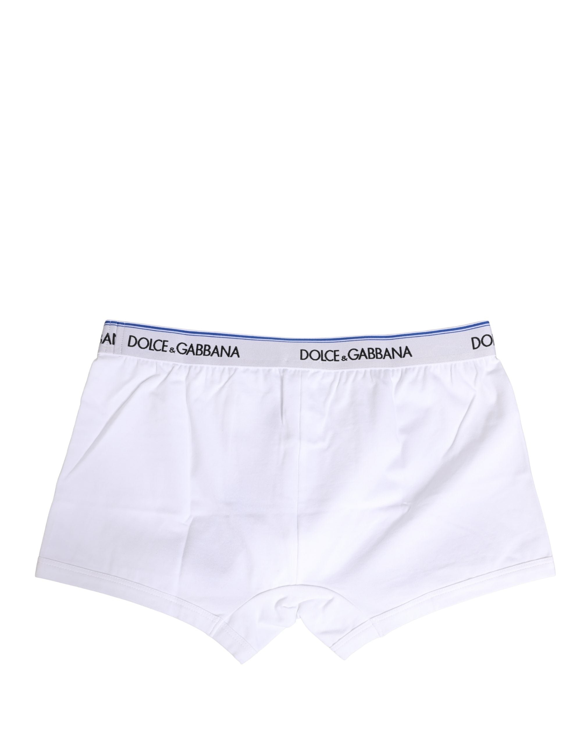 Dolce & Gabbana White Logo Waistband Regular Boxer Underwear