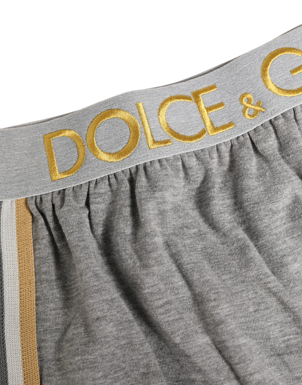 Dolce & Gabbana Gray Logo Waistband Cotton Men Boxer Underwear
