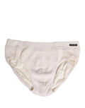 Dolce & Gabbana Off White Logo Silk Men Briefs Underwear