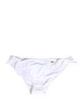 Dolce & Gabbana White Nylon DG Logo Plaque Bikini Bottom Swimwear