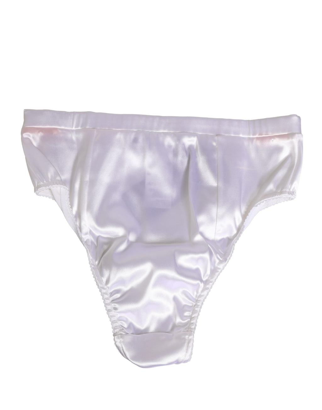 Dolce & Gabbana White Silk Satin Lingerie Panty Brief Underwear