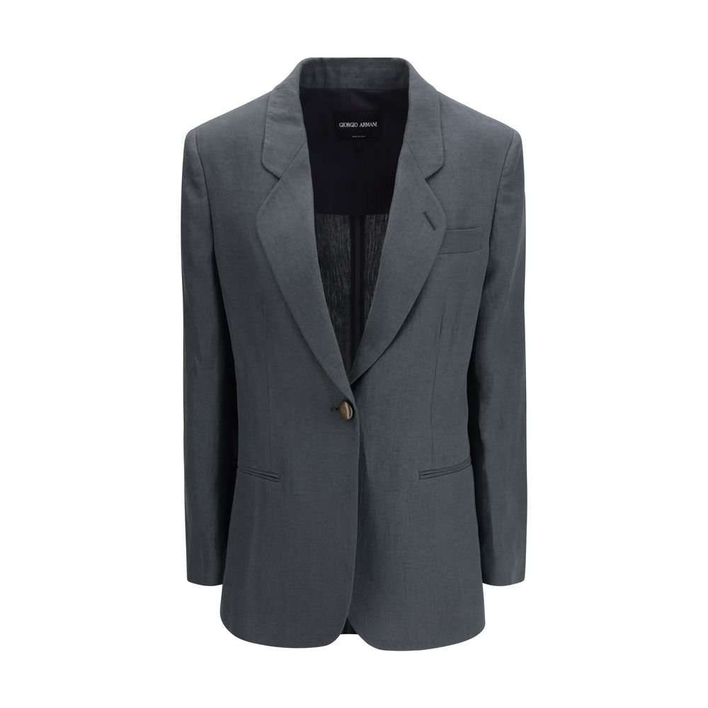 Giorgio Armani Gray Linen Jacket