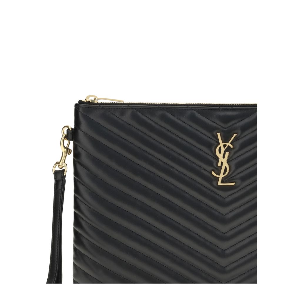Saint Laurent Black Calf Leather Bos Taurus Wallet