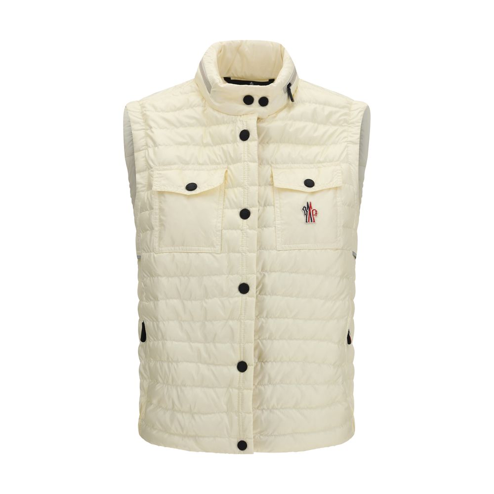 Moncler Grenoble Beige Polyamide Sleeveless Jacket