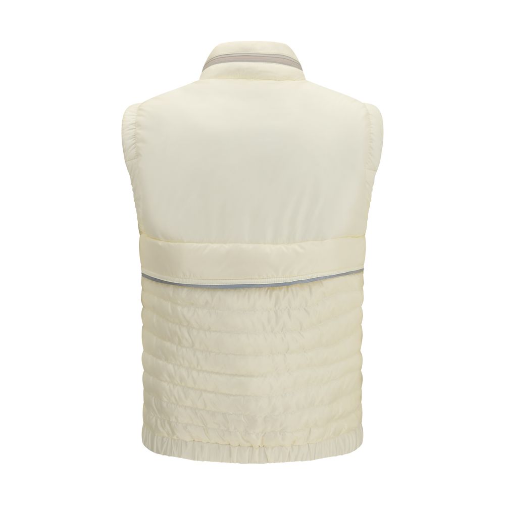 Moncler Grenoble Beige Polyamide Sleeveless Jacket