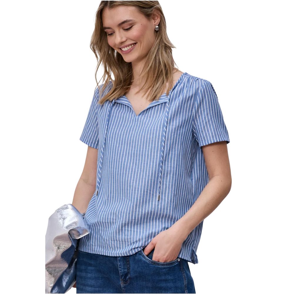 Street One Blue Cotton Blouse