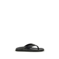 Stuart Weitzman Black Calf Leather Bos Taurus Flip-Flop Sandals