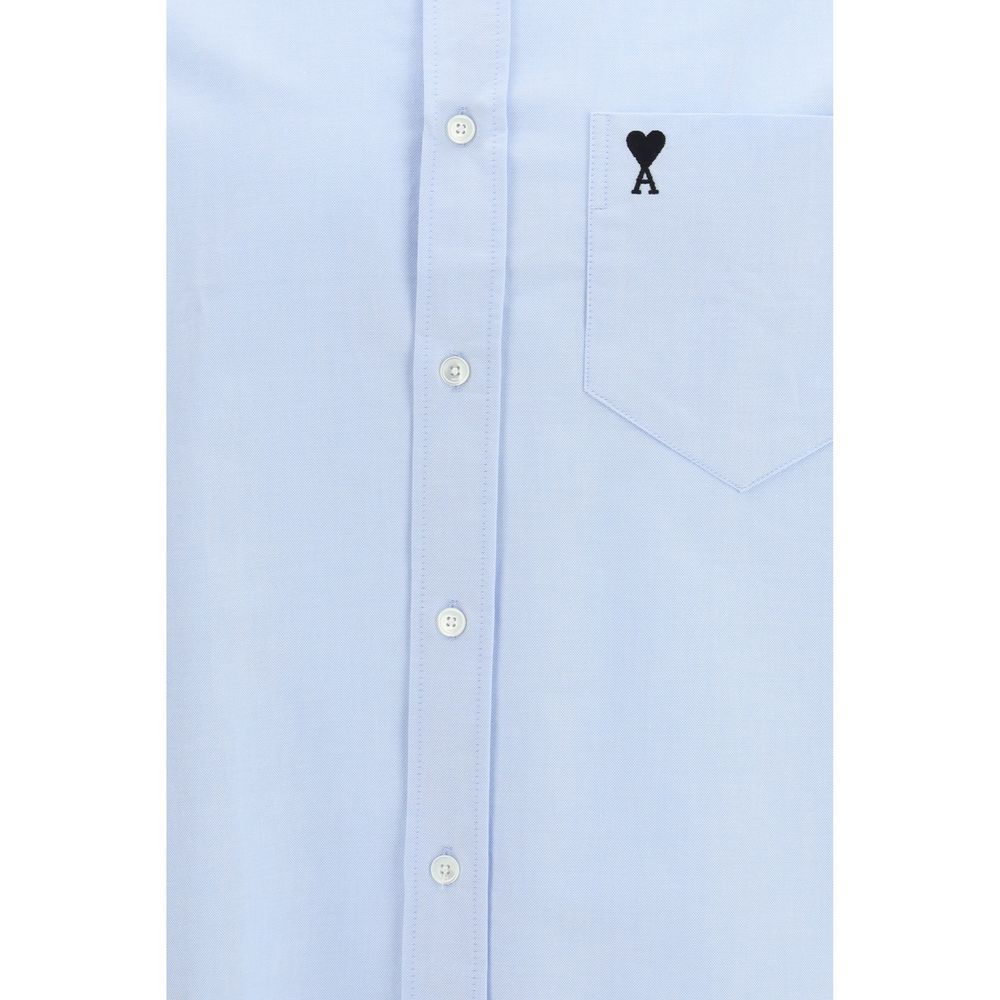 Ami Paris Blue Cotton Dress Shirt