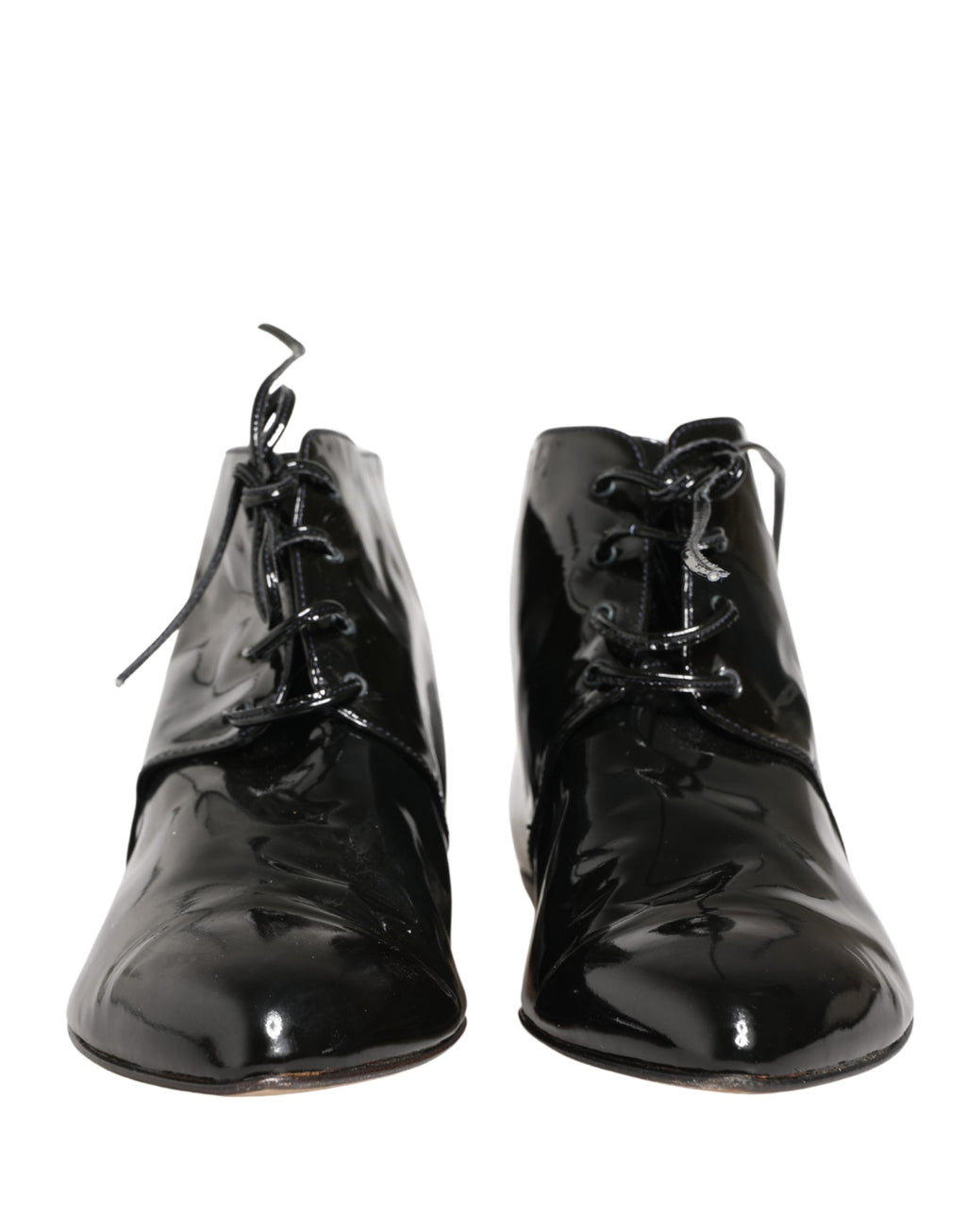 Dolce & Gabbana Black Leather AnkleBoots Shoes