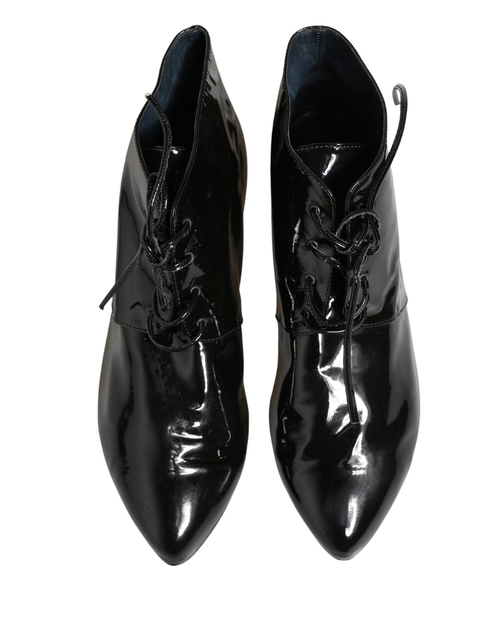 Dolce & Gabbana Black Leather AnkleBoots Shoes
