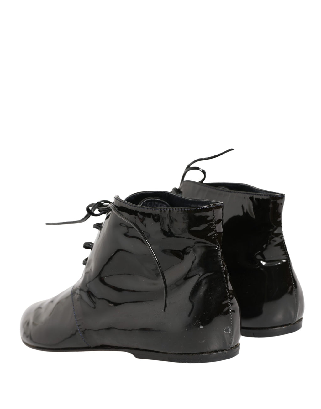 Dolce & Gabbana Black Leather AnkleBoots Shoes