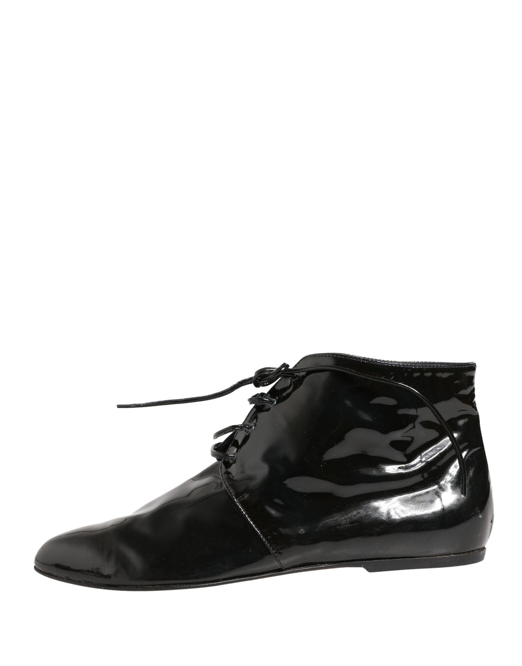 Dolce & Gabbana Black Leather AnkleBoots Shoes