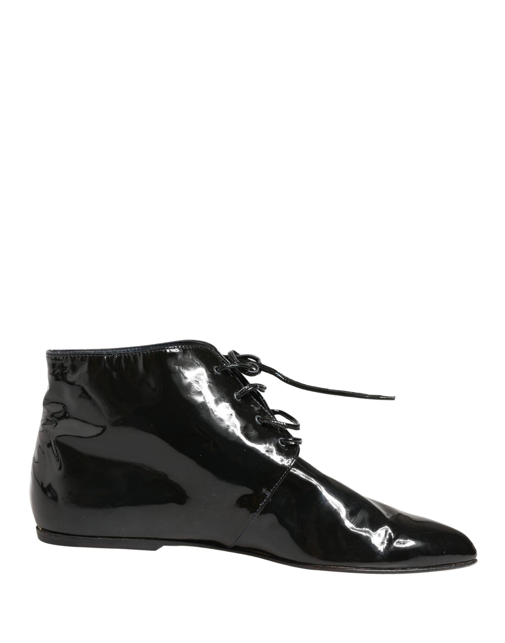 Dolce & Gabbana Black Leather AnkleBoots Shoes