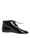 Dolce & Gabbana Black Leather AnkleBoots Shoes