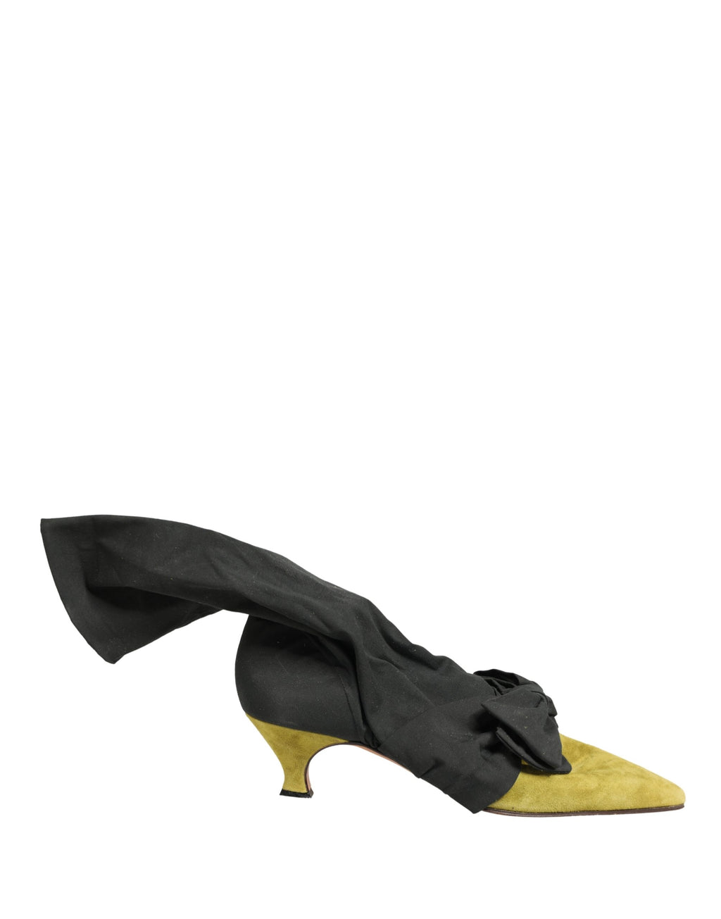 Dolce & Gabbana Black Yellow Suede Boots Shoes