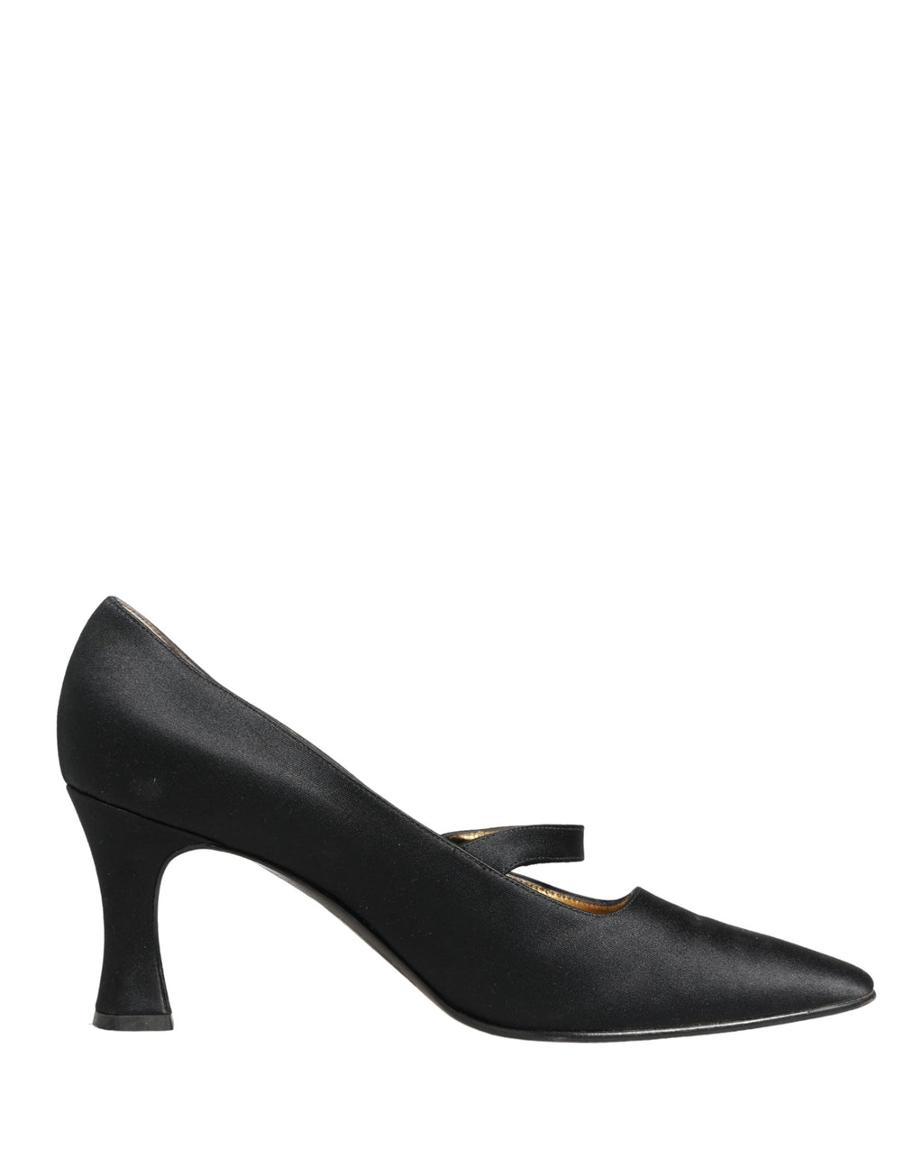Dolce & Gabbana Black Satin Mary Jane Pumps Shoes