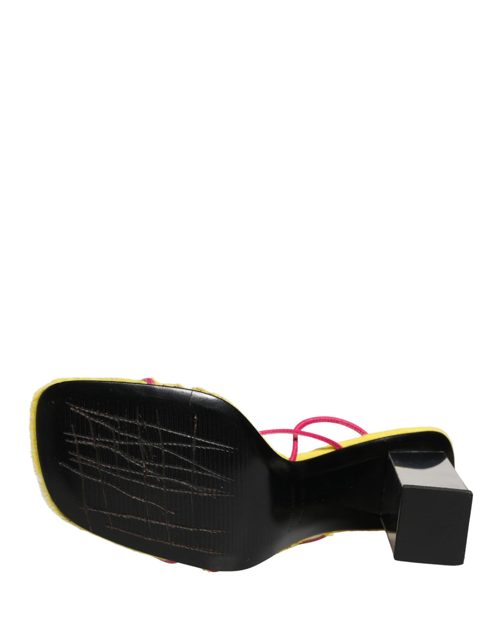 Dolce & Gabbana Multicolor Leather Block Heels Sandals Shoes