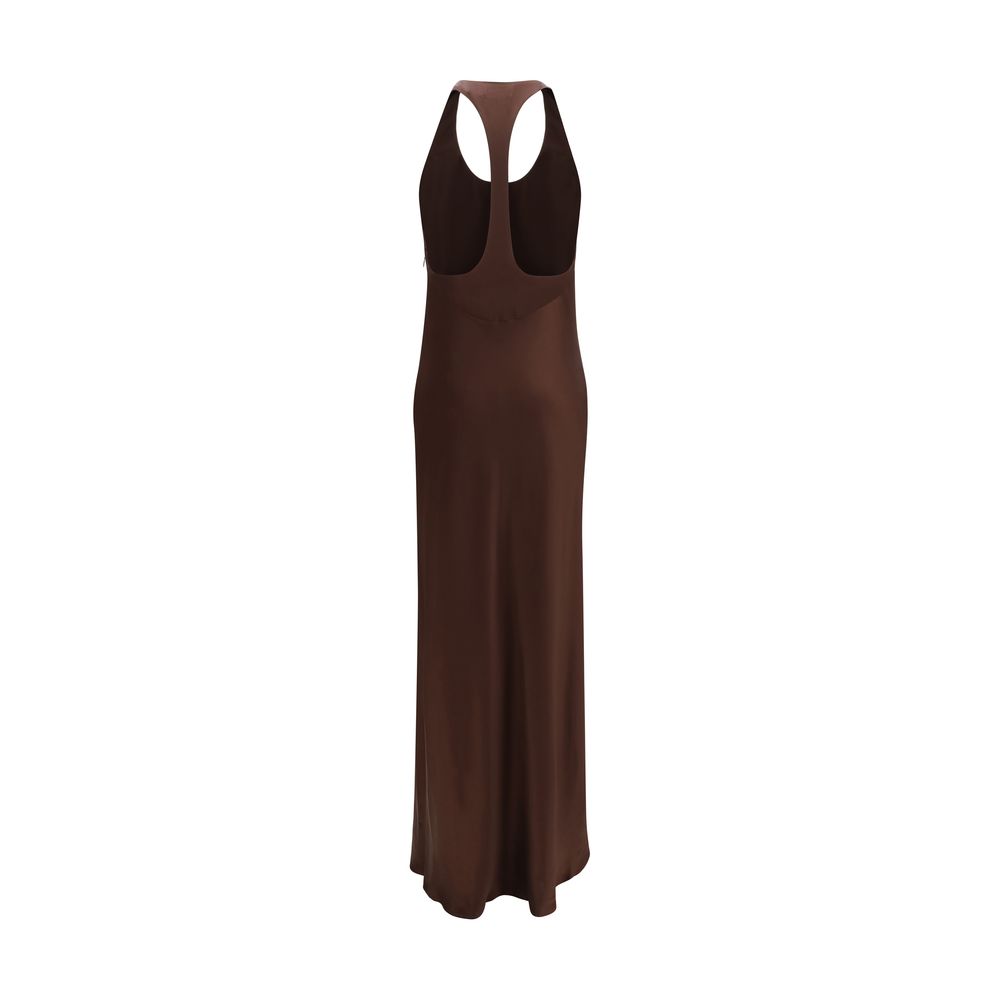 Staud Brown Silk Casual Dress