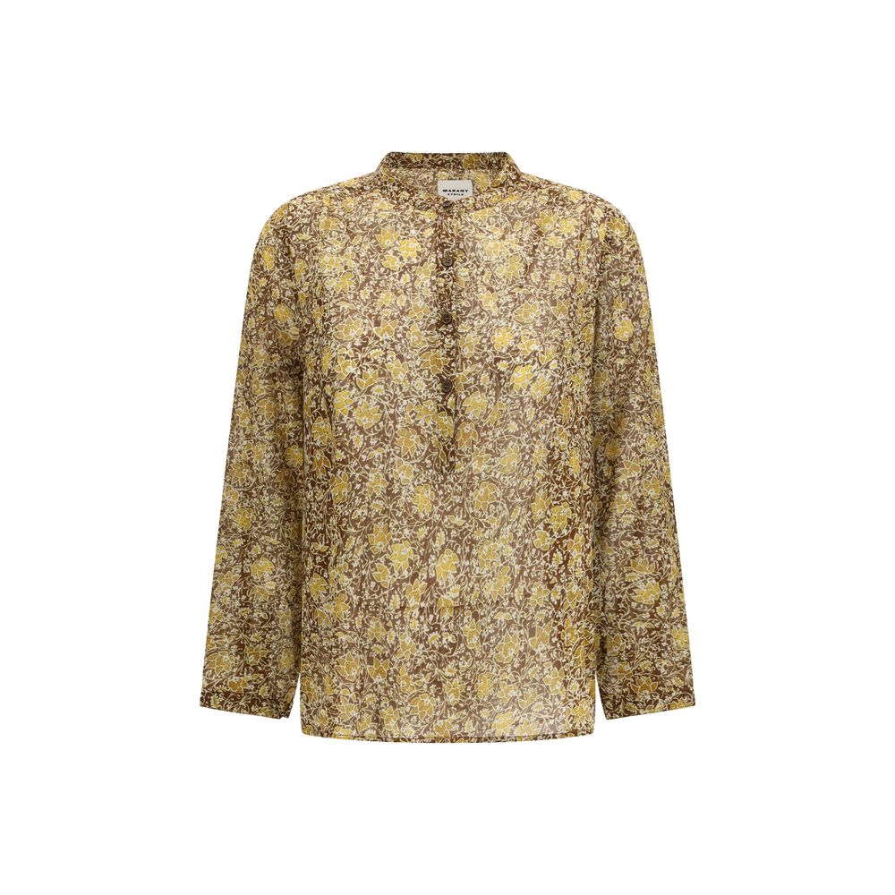 Isabel Marant Étoile Bicolor Cotton Pattern Shirt