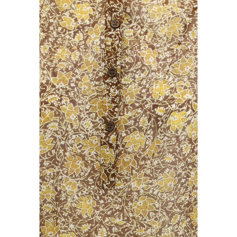 Isabel Marant Étoile Bicolor Cotton Pattern Shirt
