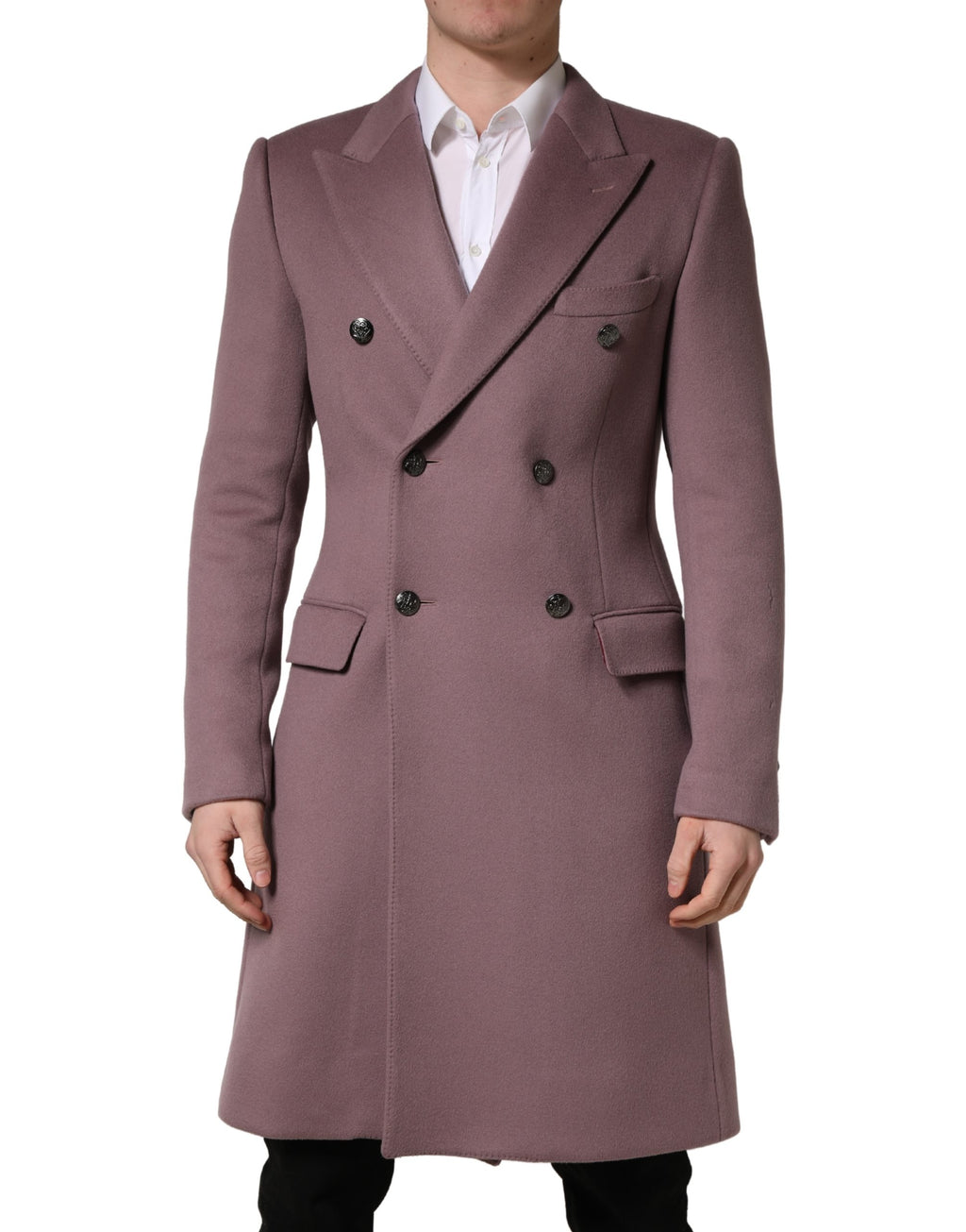 Dolce & Gabbana Brown Double Breasted Men Trench Coat Jacket