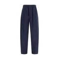 Giorgio Armani Blue Silk Casual Pants