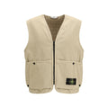 Stone Island Beige Cotton Sleeveless Jacket