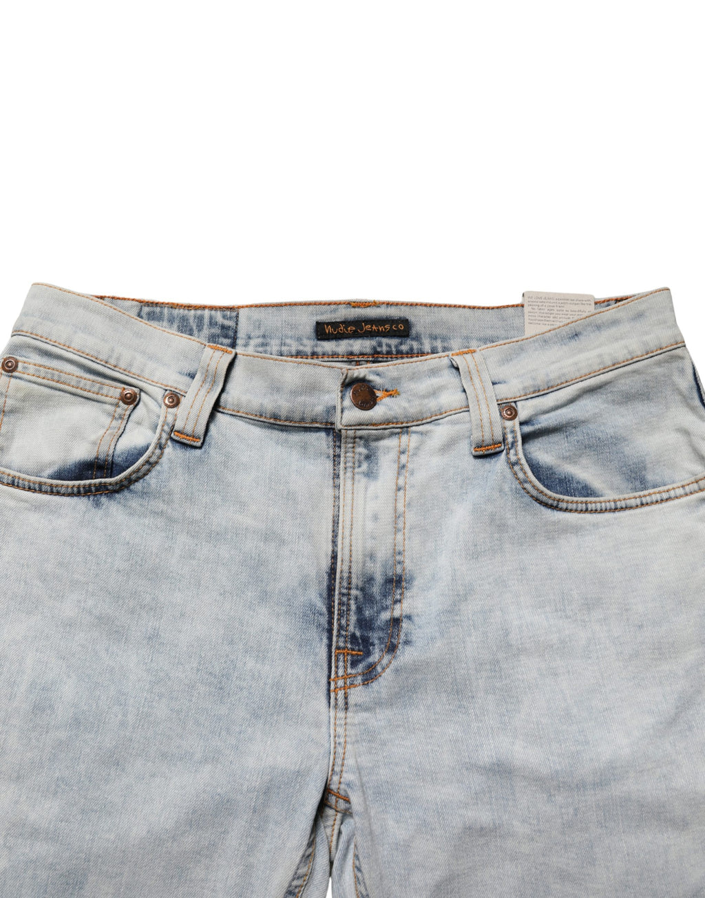 Nudie Jeans Light Blue Cotton Stretch Skinny Fit Men Denim Trouser JEANS