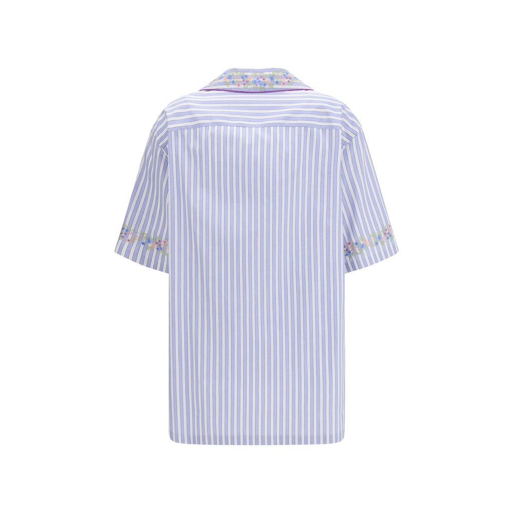 Dolce & Gabbana Blue Cotton Shortsleeve Shirt