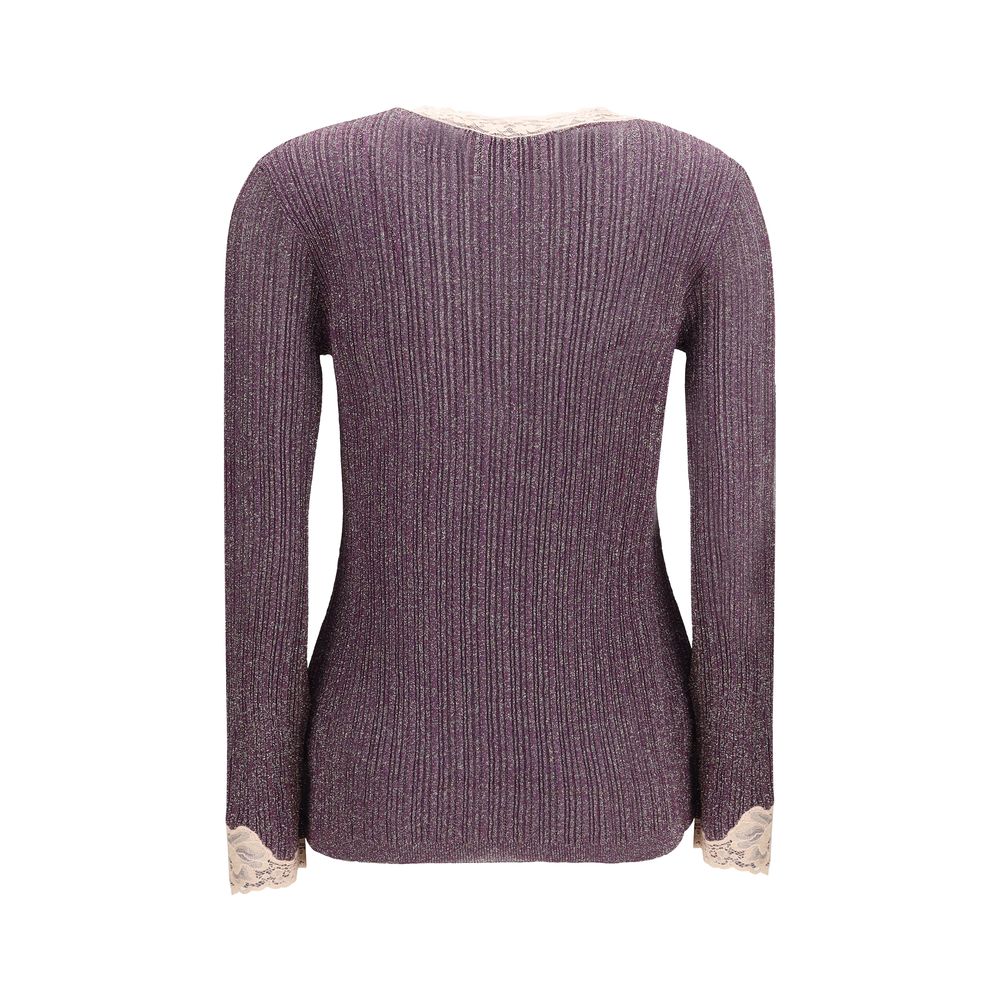 Valentino Garavani Purple Viscose Cardigan