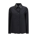 Max Mara Black Polyester Pattern Shirt