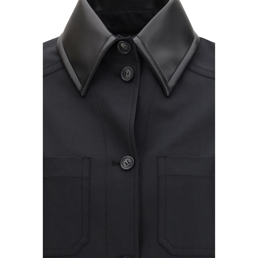 Max Mara Black Polyester Pattern Shirt