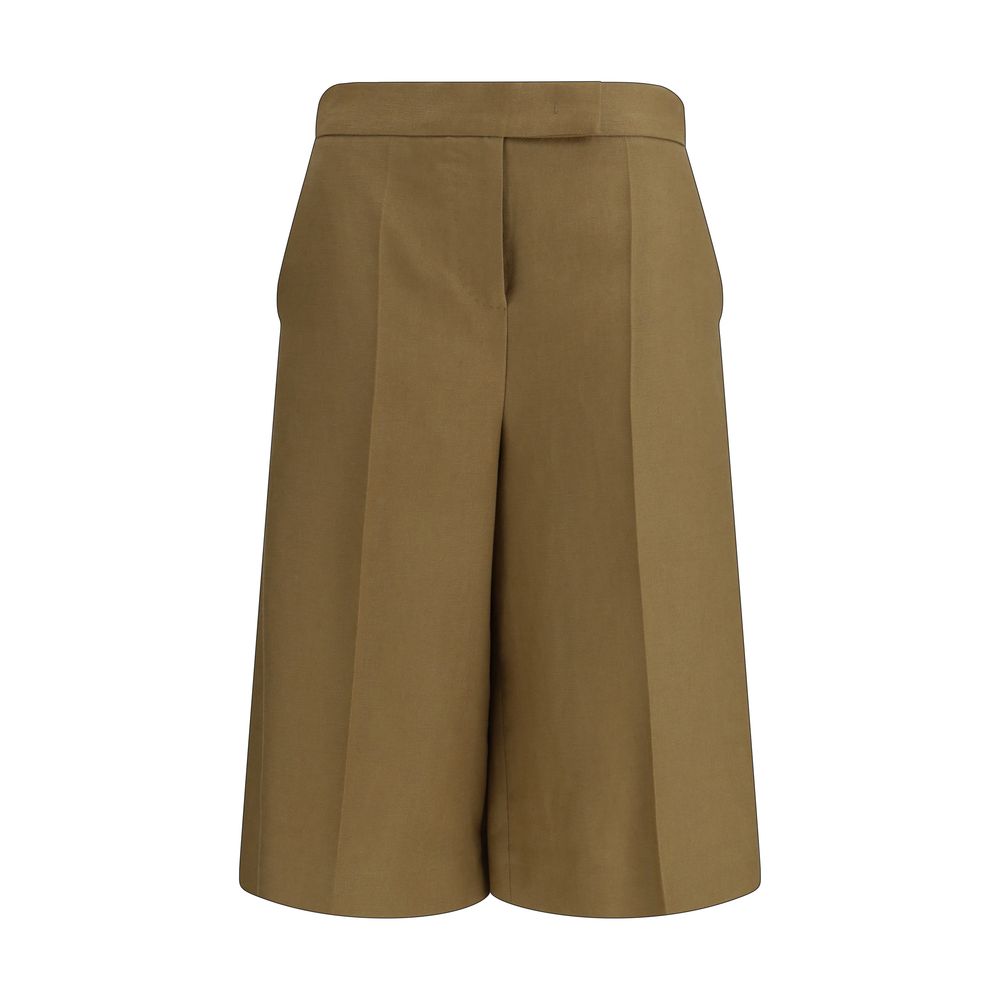 Max Mara Bicolor Linen Bermuda Shorts