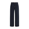 Max Mara Blue Cotton Casual Pants