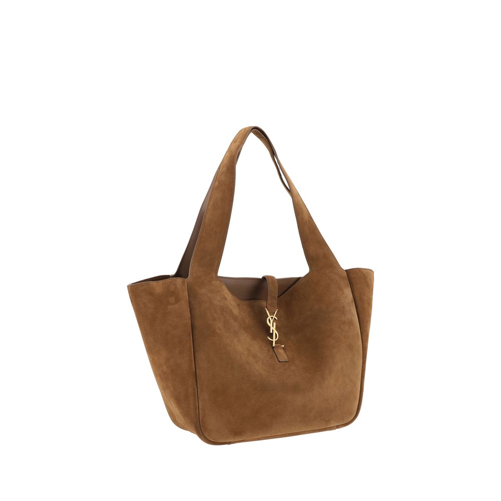 Saint Laurent Brown Calf Leather Bos Taurus Shoulder Bag