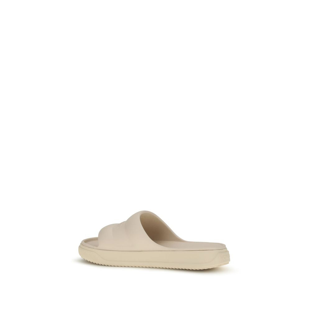 Moncler Beige Rubber Slippers
