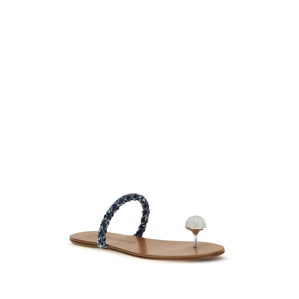 Pedro García Brown Calf Leather Bos Taurus Sandals