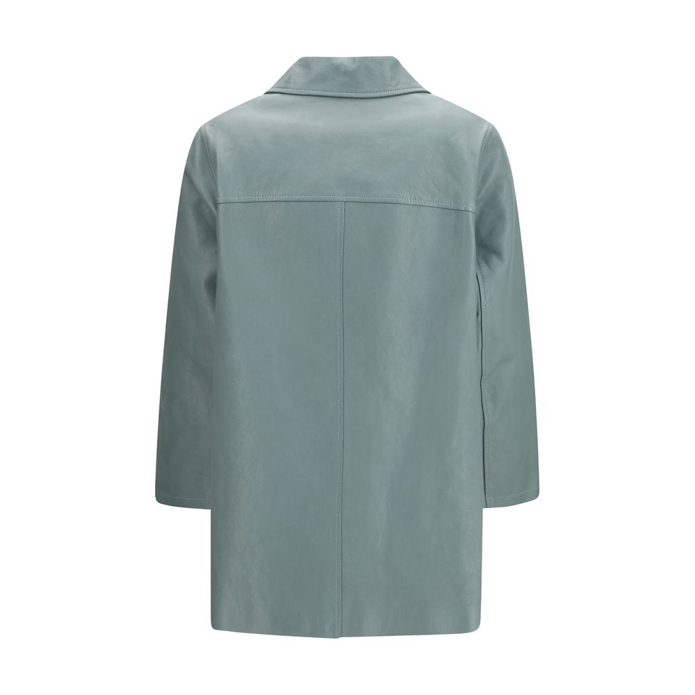 Chloé Blue Lamb Leather Leather Jacket