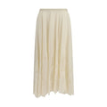 Fabiana Filippi Beige Cotton Long Skirt