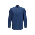 Finamore Blue Cotton Shirt