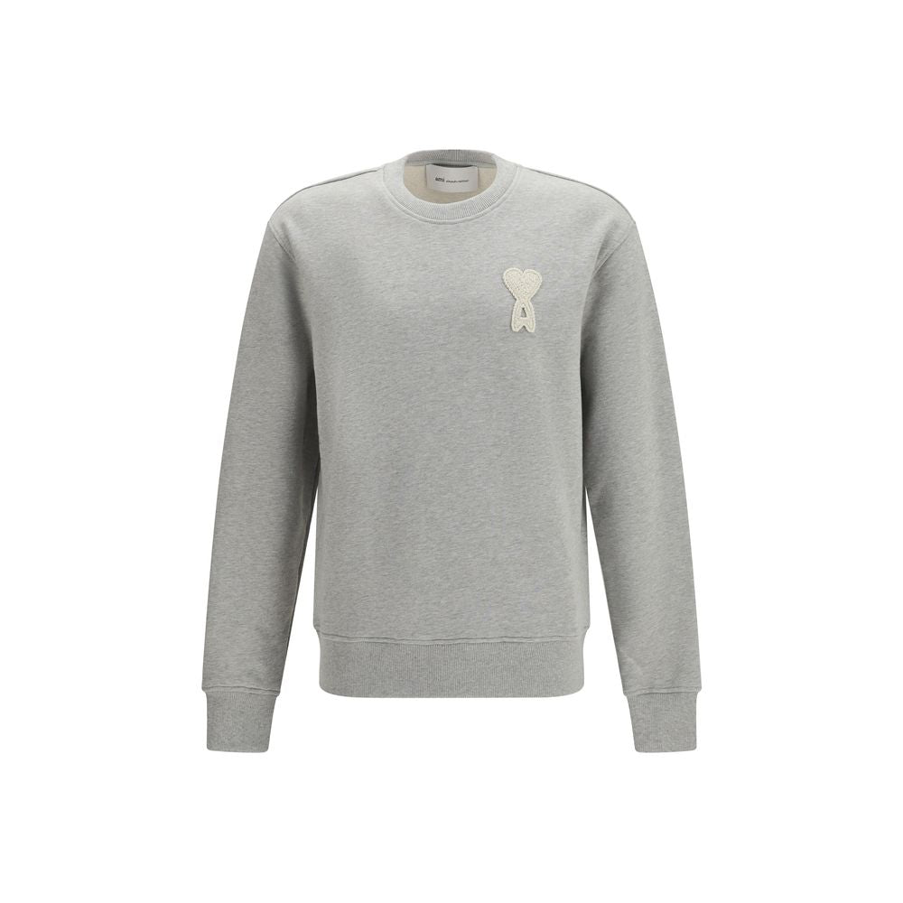 Ami Paris Gray Cotton Sweatshirt