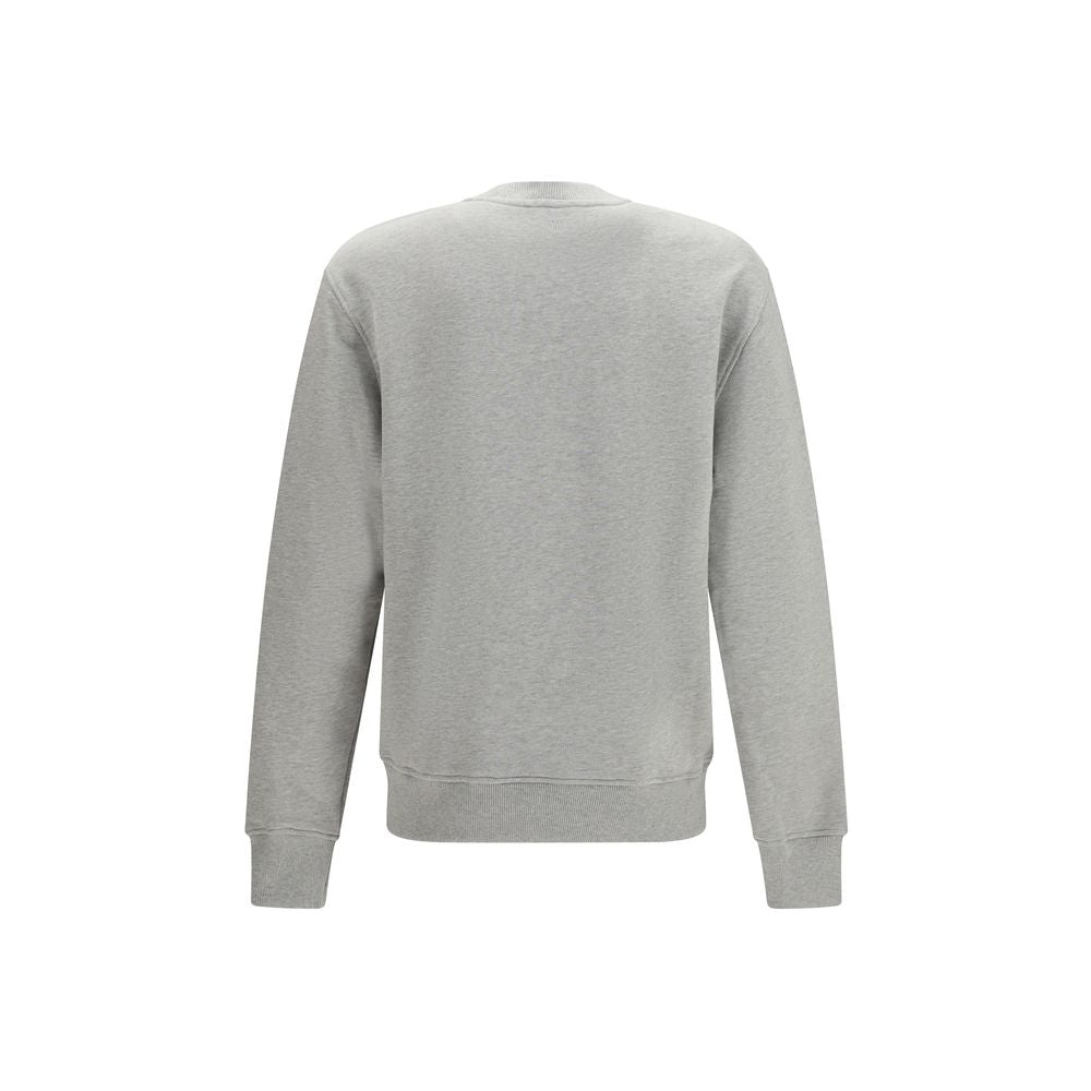 Ami Paris Gray Cotton Sweatshirt
