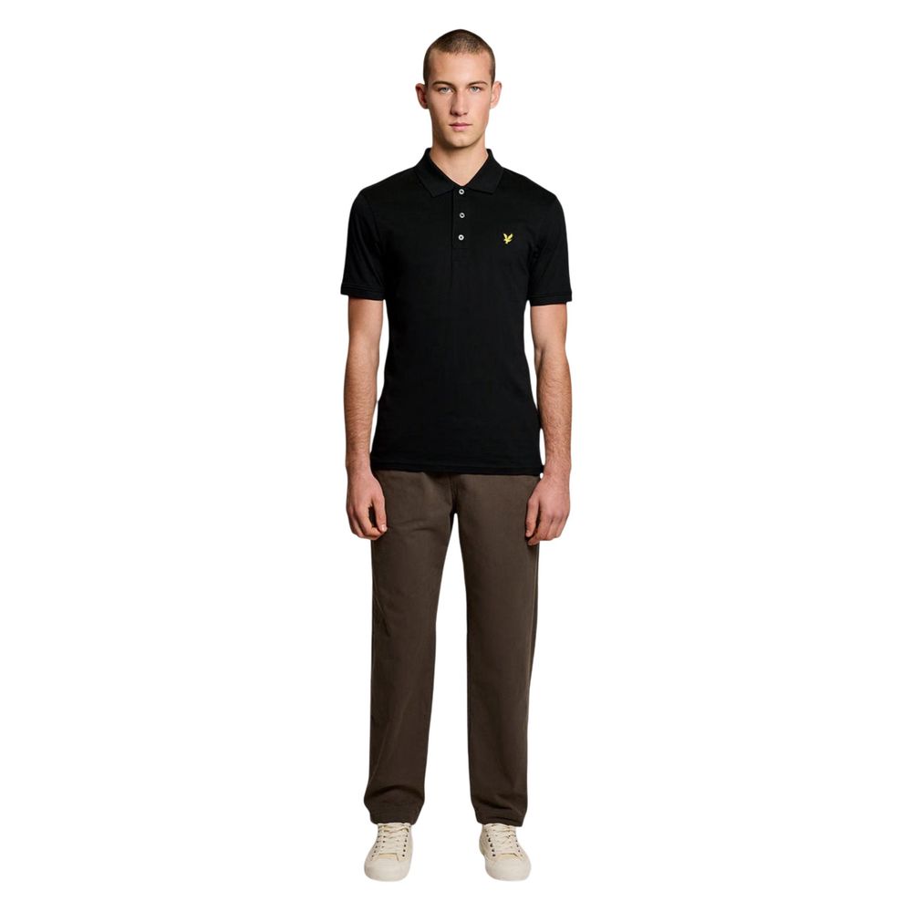 Lyle & Scott Black Cotton Polo Shirt