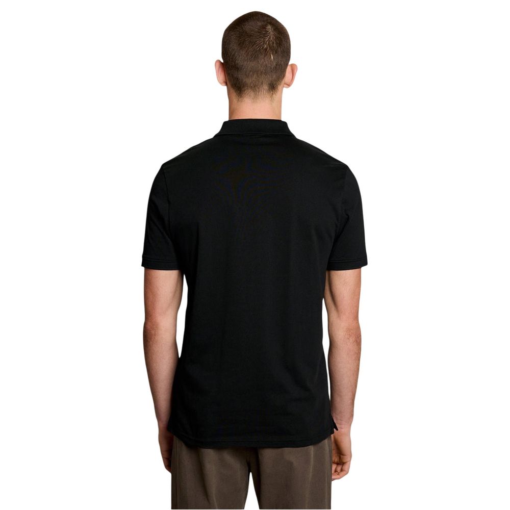 Lyle & Scott Black Cotton Polo Shirt